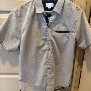 Men's Casual Light Gray Button Down Shirt